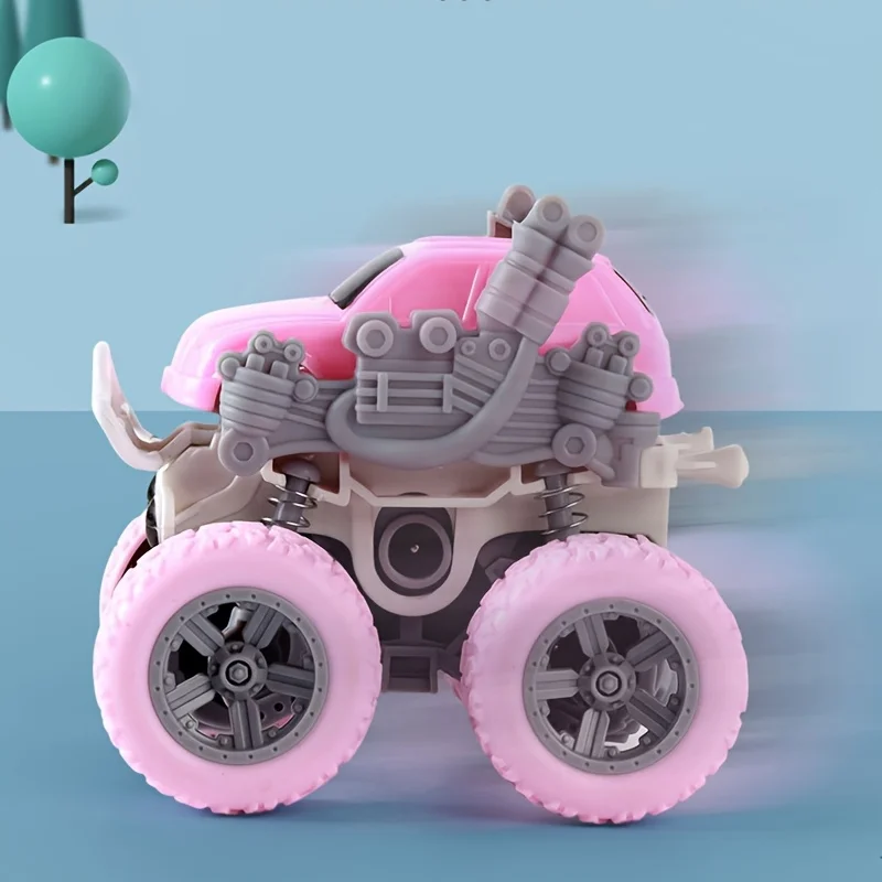 véhicule tout-terrain cascadeur à inertie motrice à quatre roues motrices, poussant vers l'avant, marche arrière par friction, 360 °   rotation, debout, cadeau idéal