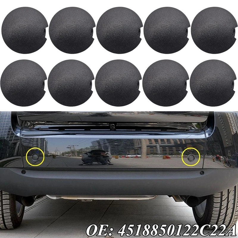 10Pcs/Set Car Front Rear Bumper Tow Hook Eye Coupler Trailer Covers Plastic Waterproof Cover For Smart Fortwo 2008- 2014