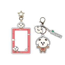 2 pz/set Kpop idoli Yeonjun Beomgyu Keychian Cartoon Cute Photo Frame porta carte accessori zaino Soobin Taehyun Fans Gift