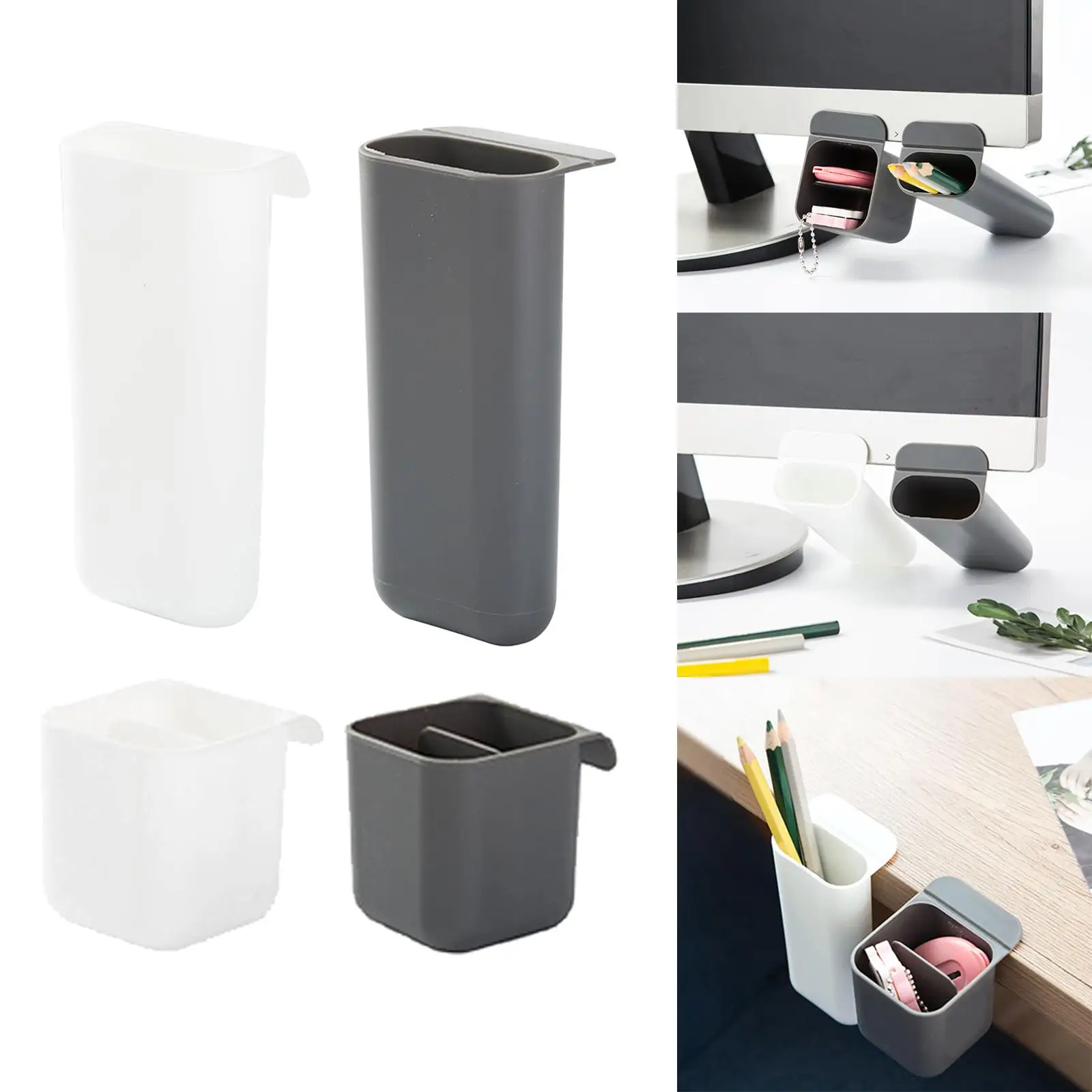 Paste Screen Pen Holders Desktop Pen Pencil Storage Bags Desktop Accessories Bags Desk Organizers Containers