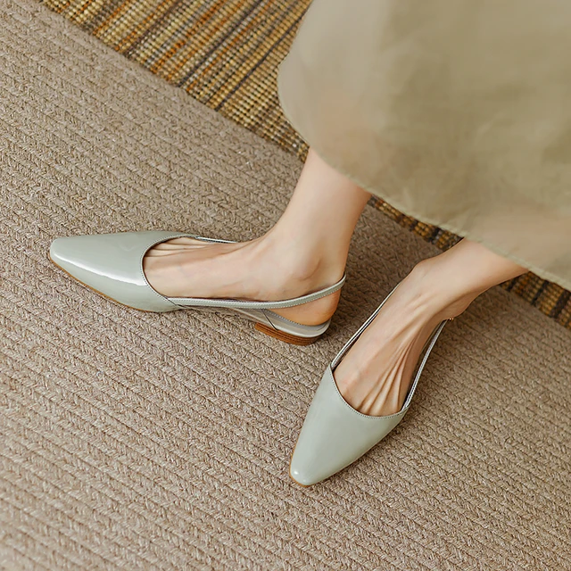 Ladies flat sling back shoes deals