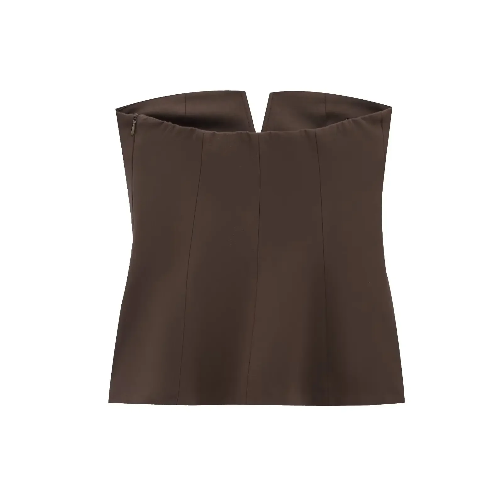 HH Damen Mode Einfarbige Schulterfreie Tops Sexy Rückenfreie Westen mit Seitenreißverschluss Sommer Casual Damen Urlaub Party Off-Shoulder Tanktops – Detail 3