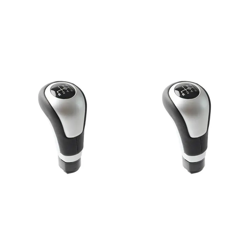 2X Gear Shift Knob Lever Change Gearbox Shifter Leather For Mercedes Benz A W176 B W246 12-2018-AS55