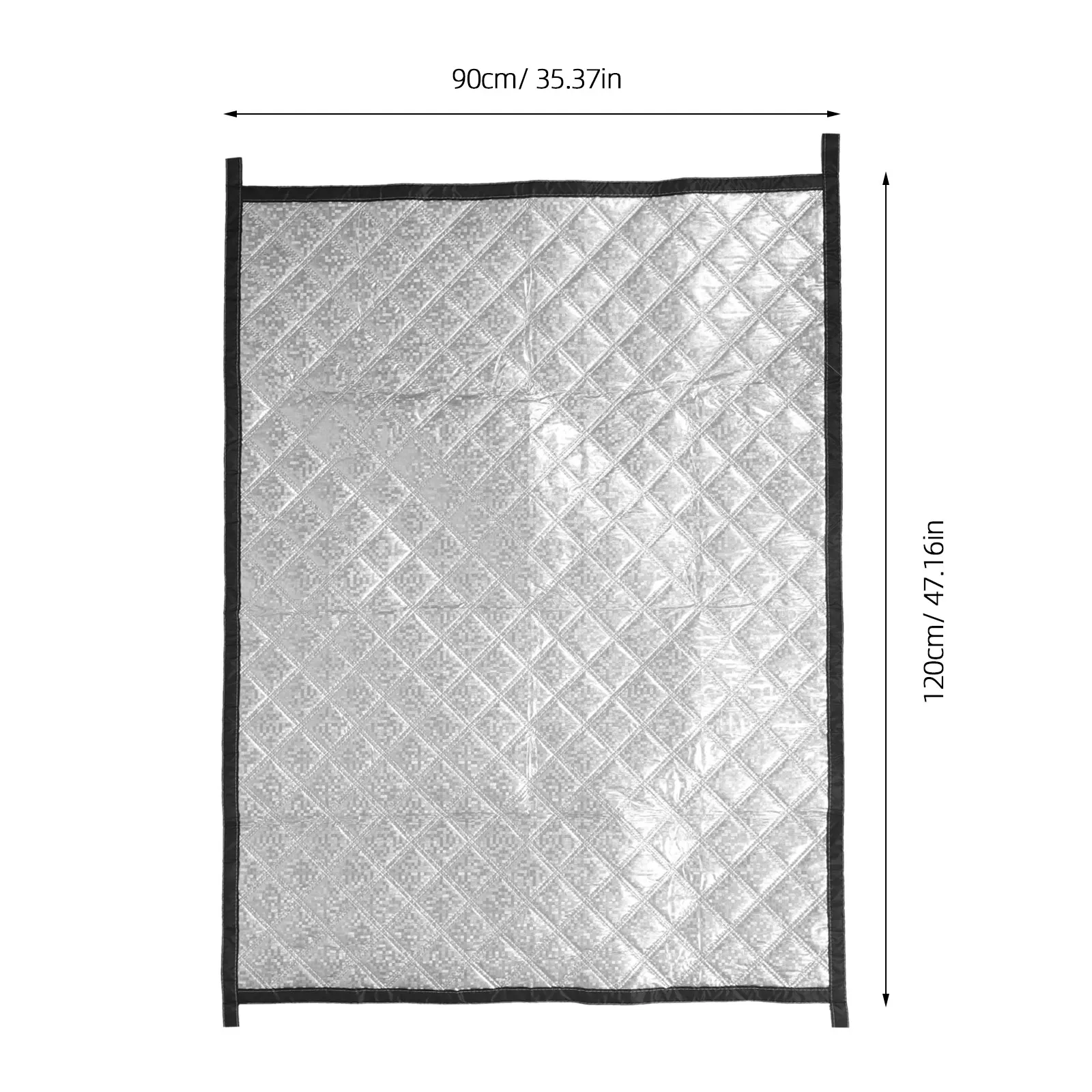 No-Drill Thermal Insulated Window Curtain 47x35 Inch Reflective Aluminum Foil Graphene Windproof Winter Window Cover for Home view 5