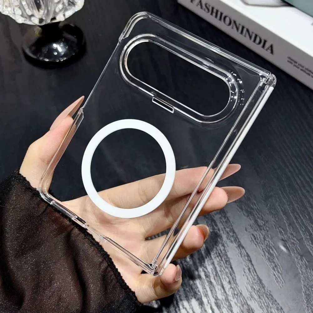 

Fashion Transparent Hard Phone Cover for Huawei Pura X Max with Supports Magnetic Charging