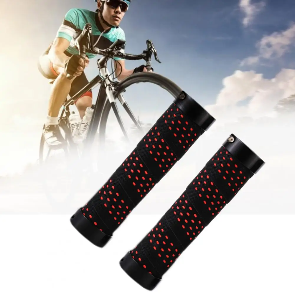 Fiets Grips 2 Stuks Shock-Absorberende Anti-Slip Fiets Stuur Cover Bilaterale Vergrendeling Grip Beschermhoes Voor Mtb onderdelen