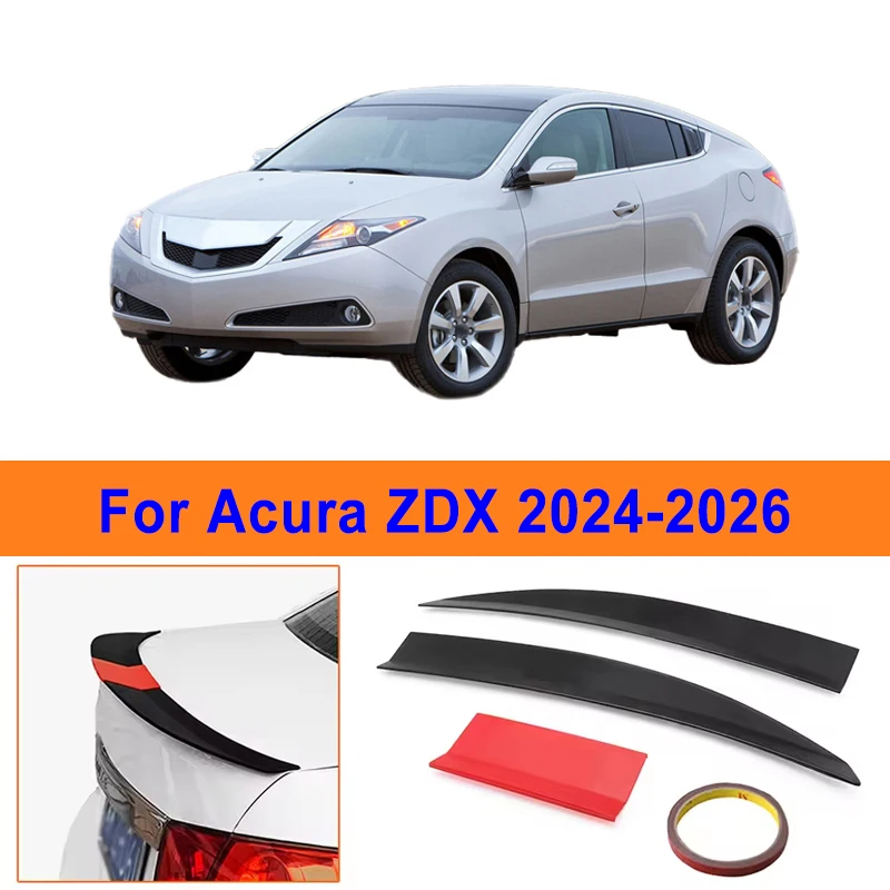 

For Acura ZDX 2024-2026 3-Section ABS Rear Trunk Spoiler 115-125cm Adjustable Sports Decor Top Wing Car Exterior Parts