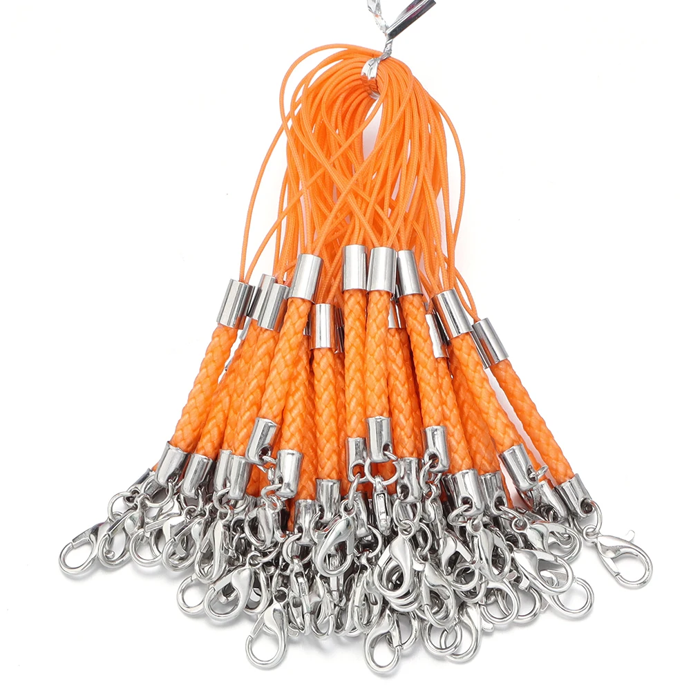 10pcs/lot 12 Colors Braided Lanyard Cell Phone Straps Mobile Phone