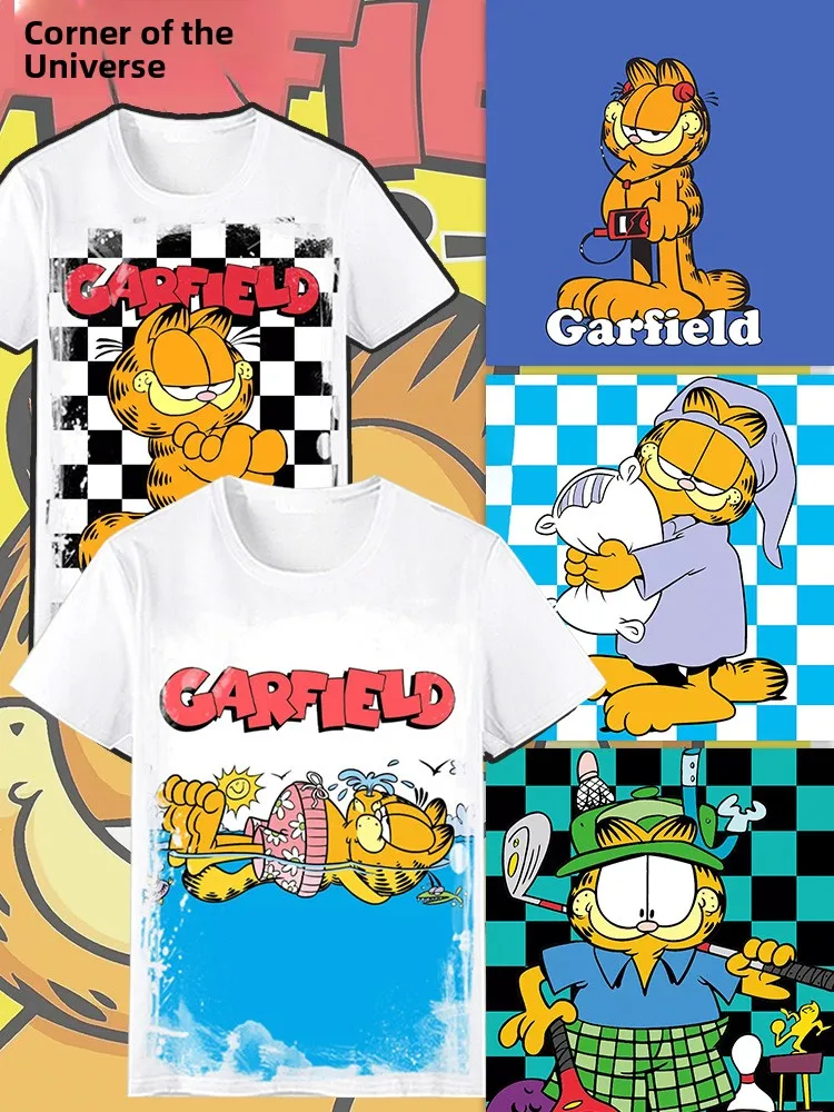 

Loose f Sve T-irt for Men And Boys Summer Faionable Cartoon Print Anti-Bacterial Stand Fit Polyester Fiber