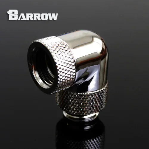 

Barrow Черный Серебристый G1/4 ''резьба 90 градусов два поворотных фитинговых адаптера Вращающийся на 90 градусов адаптер водяного охлаждения TWT90S-V2