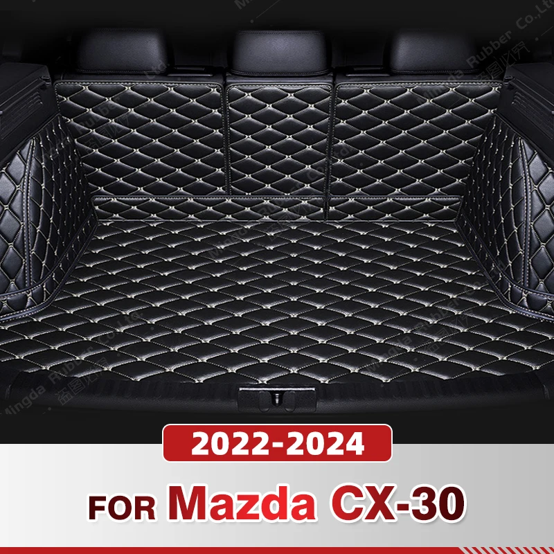 Auto Full Coverage Trunk Mat For Mazda CX-30 2020-2024 Anti-Dirty Car Boot Cover Pad Cargo Liner Interior Protector Accessories