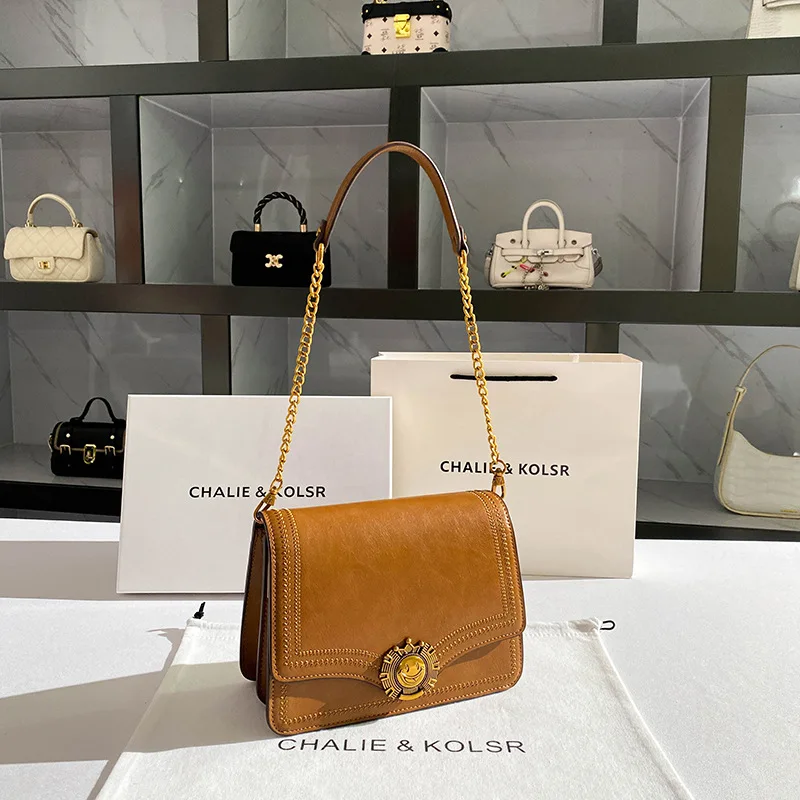 Trendy Casual Vintage Diaper Bag For Women Elegant Leather Crossbody Handbag Designer Minimalist Shoulder Tote Large Capacity