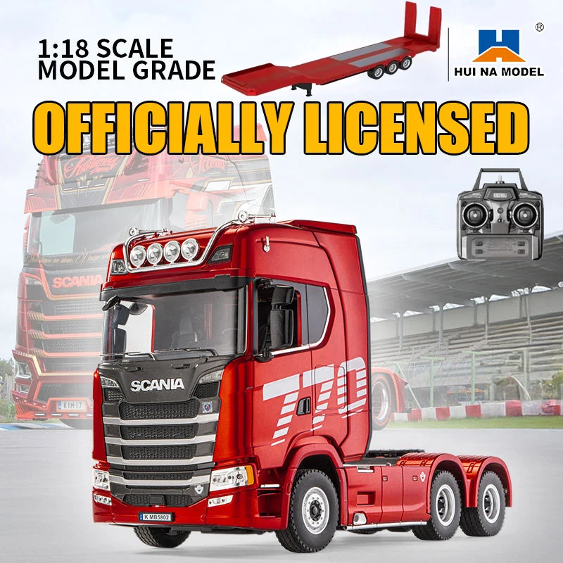 

HUINA 1501 770S Truck Head Alloy Tractor 19CH RC Truck 1/18 2.4G remote control Engineering Trailer Truck with Light Sound Xmas
