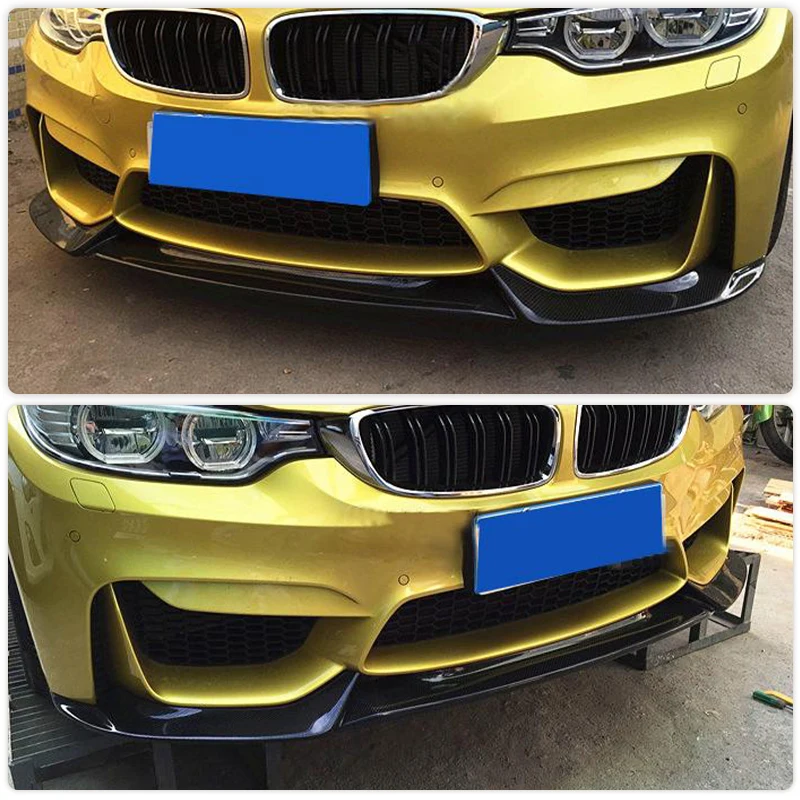 Carbon Fiber Front Bumper Lip Spoiler for BMW F80 M3 F82 F83 M4 2014-2019 Car Racing Front Lip Chin Apron Guard Body Kits