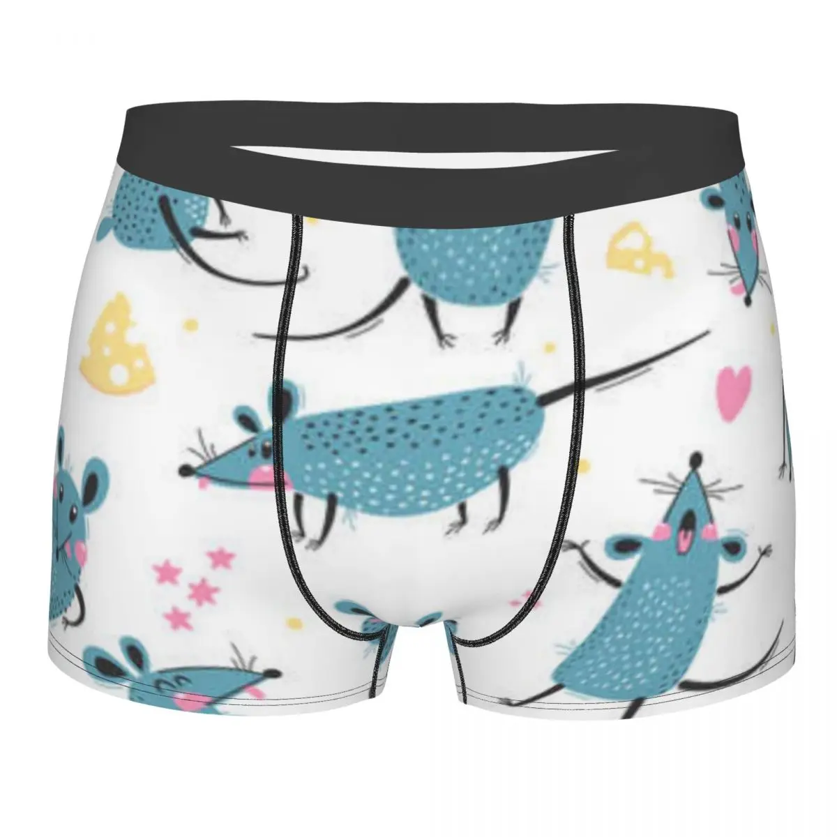 

Boxershorts Men Comforable Panties Set Cute Rats Mice Pattern Underwear Man Boxer