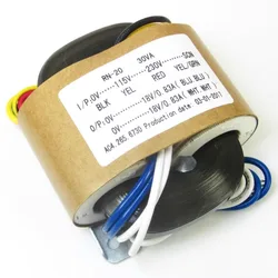 R Core Transformer 20W R20 Dual 18V Transformers 230V To 2X18V Copper Custom Shield Pre-Decoder Earphone DAC Audio Power Supply