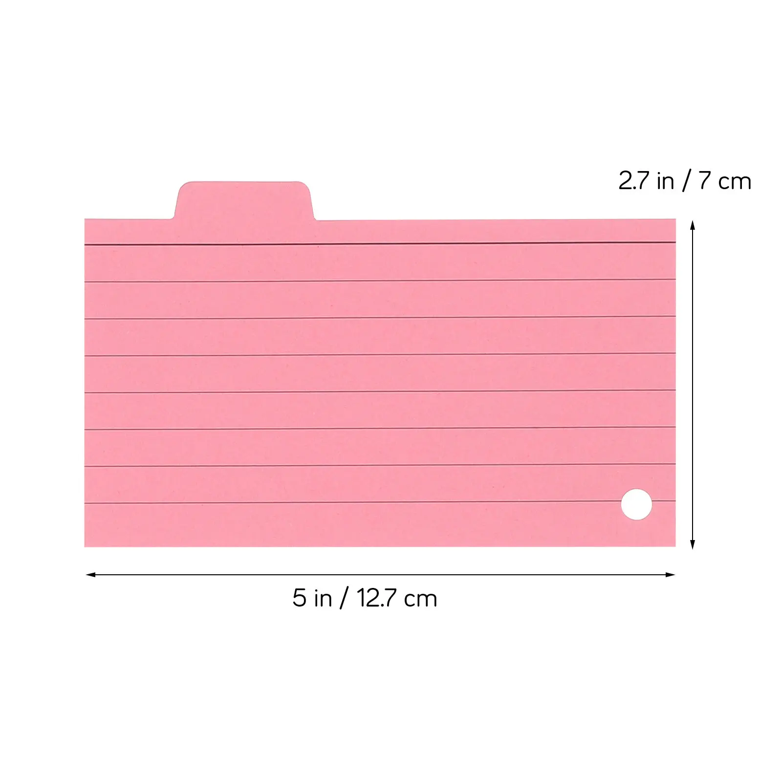 Colored Tabbed Index Cards 300 Sheets, Ruled & Pre-Punched for Note Taking, Studying and Organization