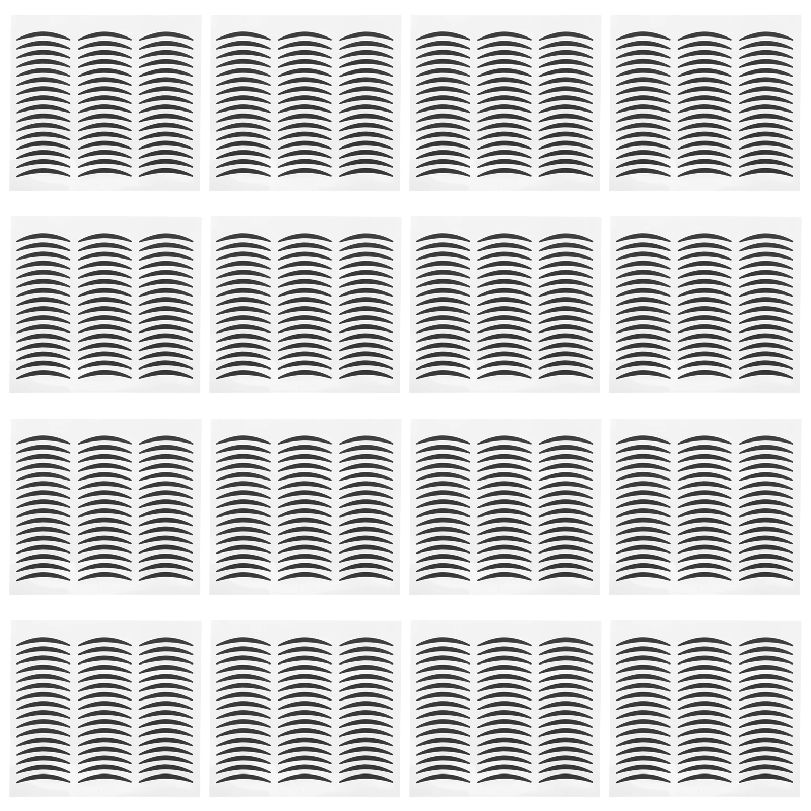 20 hojas de pegatinas de delineador de ojos de doble párpado negro, cinta adhesiva de papel sin manchas, cinta de maquillaje temporal para ojos grandes