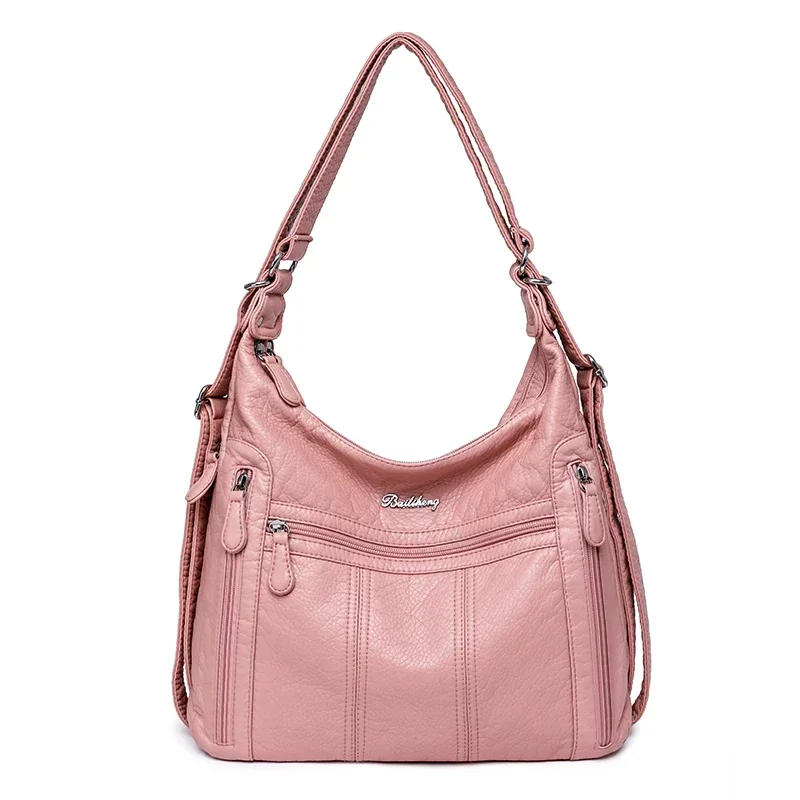 Zipper New Women\'s Shoulder Bags PU Solid Ladies Bags on Sale 2024 High Quality Satchels Sewing Thread Bolsas Femininas