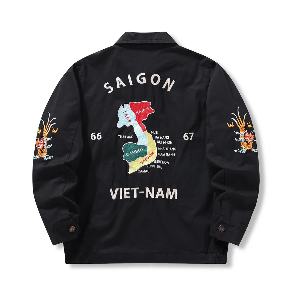 『VIETNAM SOUVENIR JACKET』 Varde77 Vintage Viet Nam Souvenir Jacket SZ XL – The Barn Owl Vintage Goods