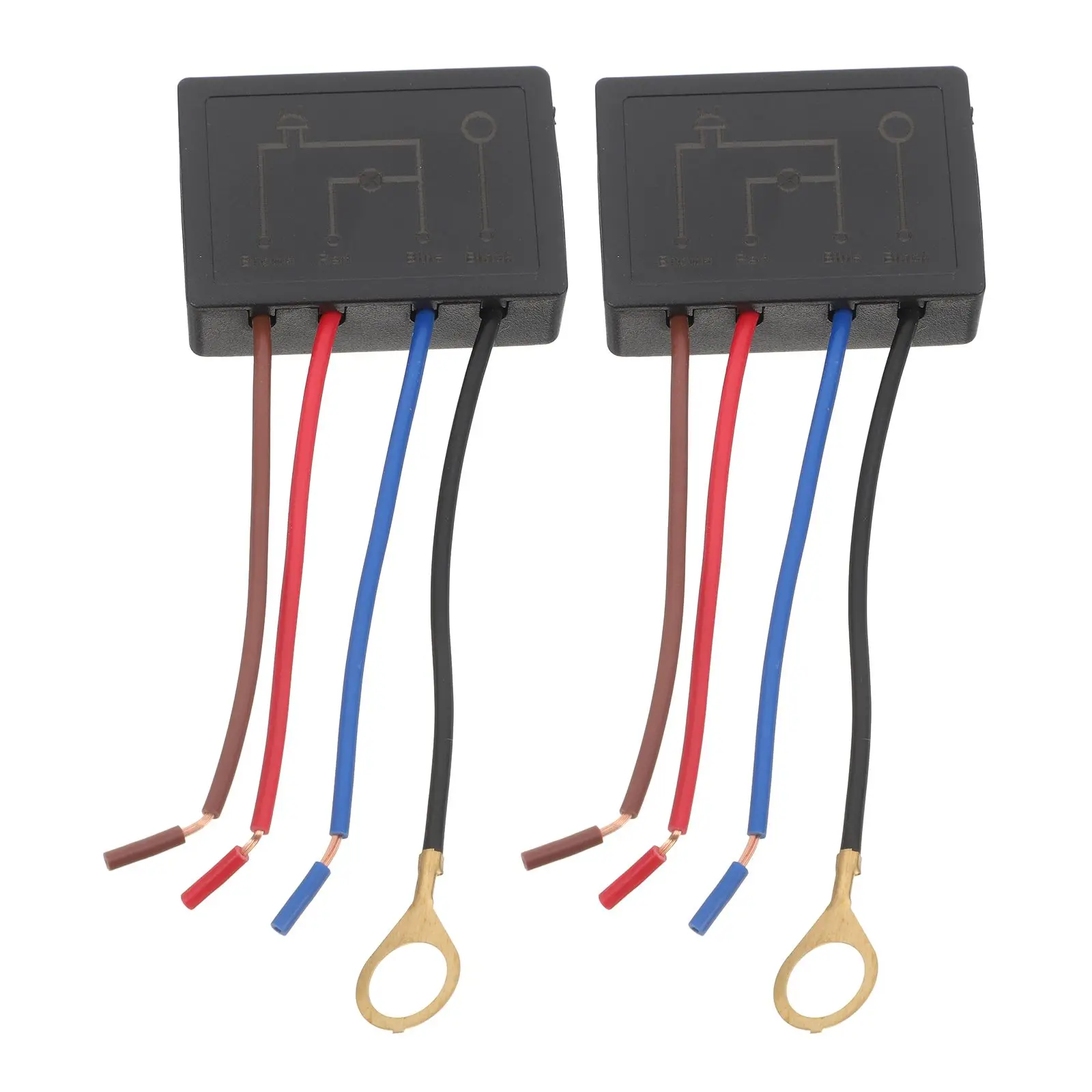 

2Pcs Touch Switch Module Light Table Lamp 4Segment Adjustable Random Color Easy Installation Durable ABS