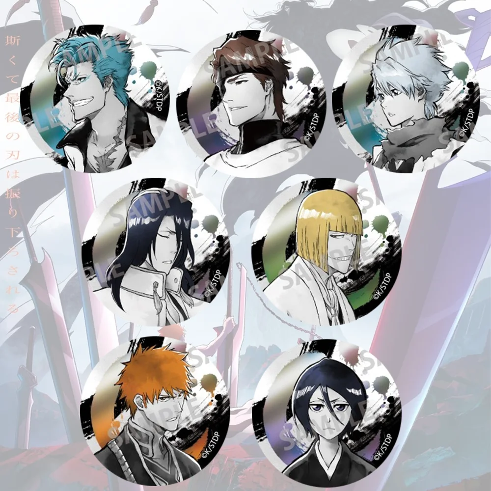 BLEACH Thousand-Year Blood War 58mm Badge Ichigo Kurosaki and Uryu Ishida Brooch Backpack Pin Christmas Gift