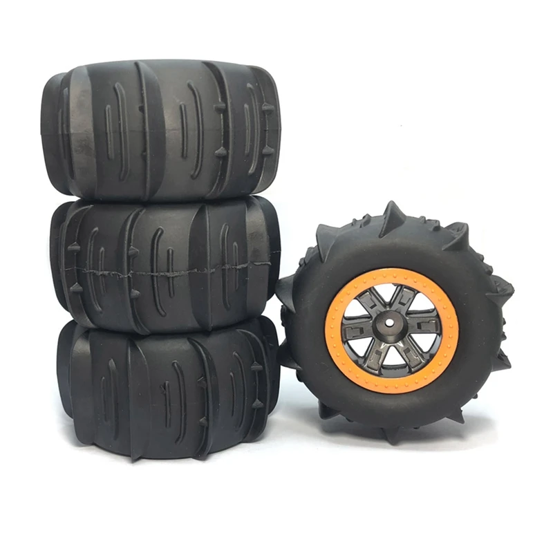 4Pcs 110Mm Paddle Tires Snow Sand Tyre Wheel for Hosim Xinlehong 9125 9116 9155 Wltoys 144001 124019 104009 RC Car Parts