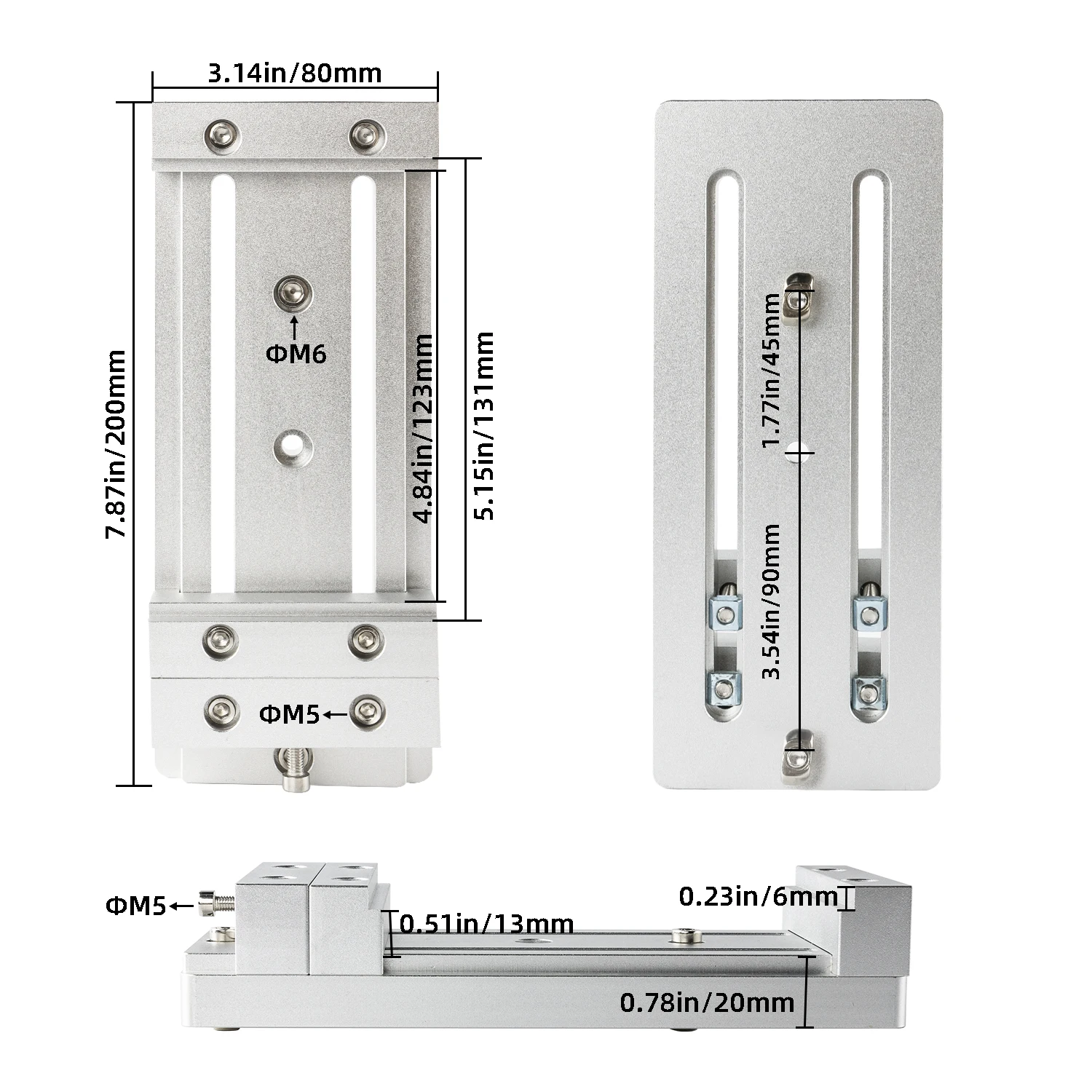 Foxalien Mini Low Profile Bankschroef Voor Cnc Router Machine, Werk Vasthoudende Klem Voor Wm3020 Masuter Pro Vasto