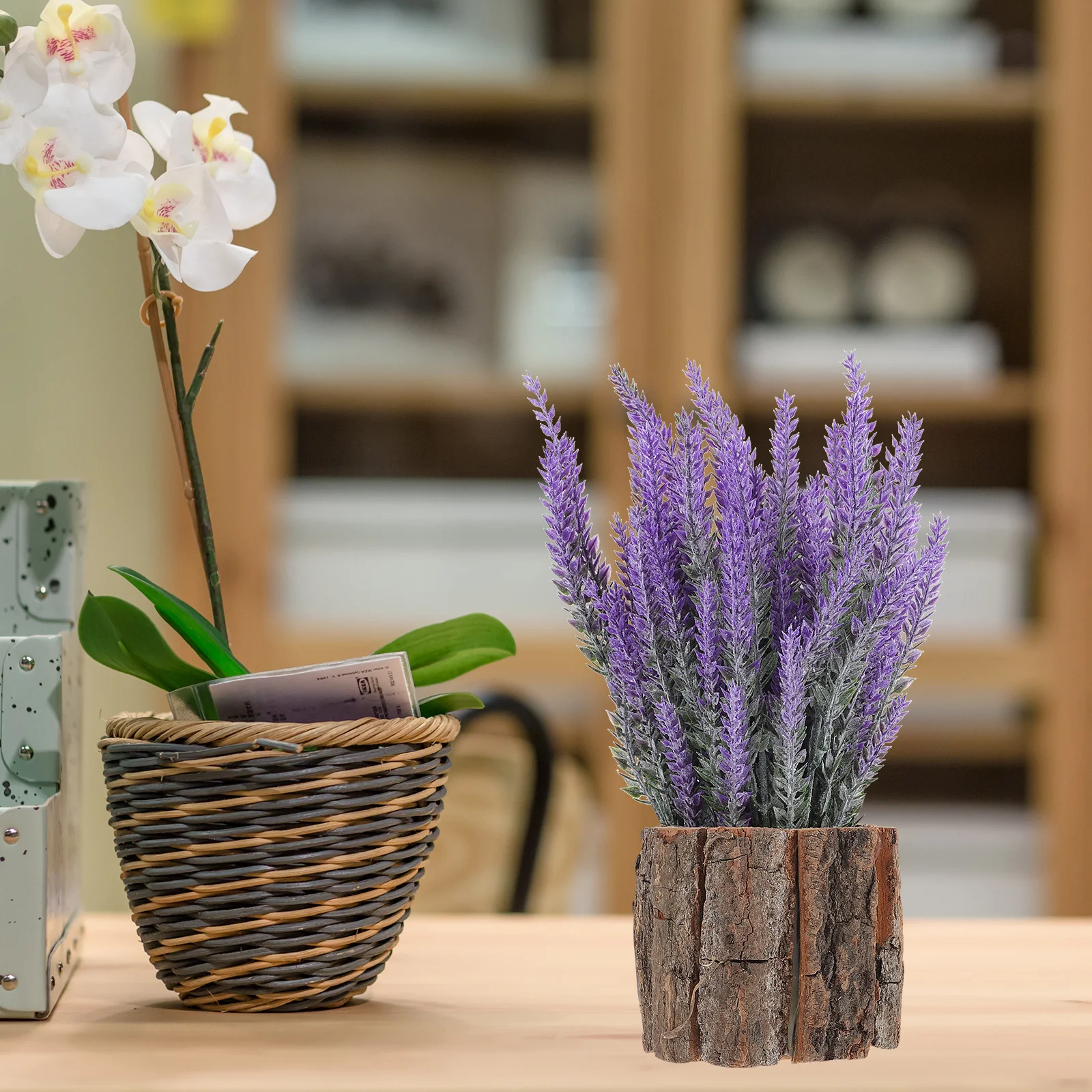 

Wood Flower Container Bark Flower Pot Small Wooden Bucket Barrel Rustic Wood Stump Planter Garden Decor Succulent Planter