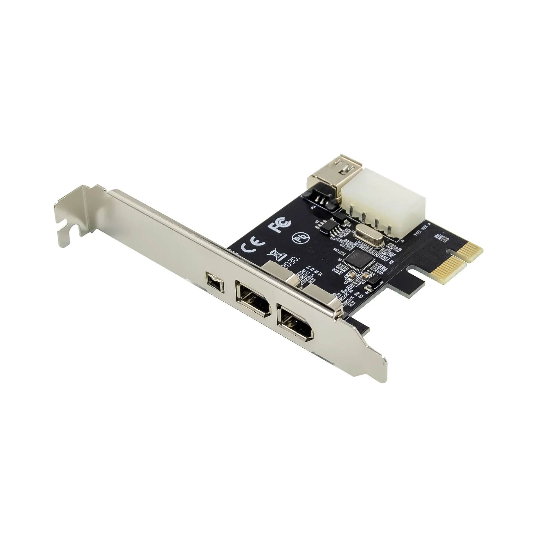 

PCIe X1 4 порта Firewire 4-контактная 9-контактная карта расширения PCI Express 1394B 1394A VIA VT6315 Адаптер набора микросхем PCI-E 1X на 1394 Soundcard