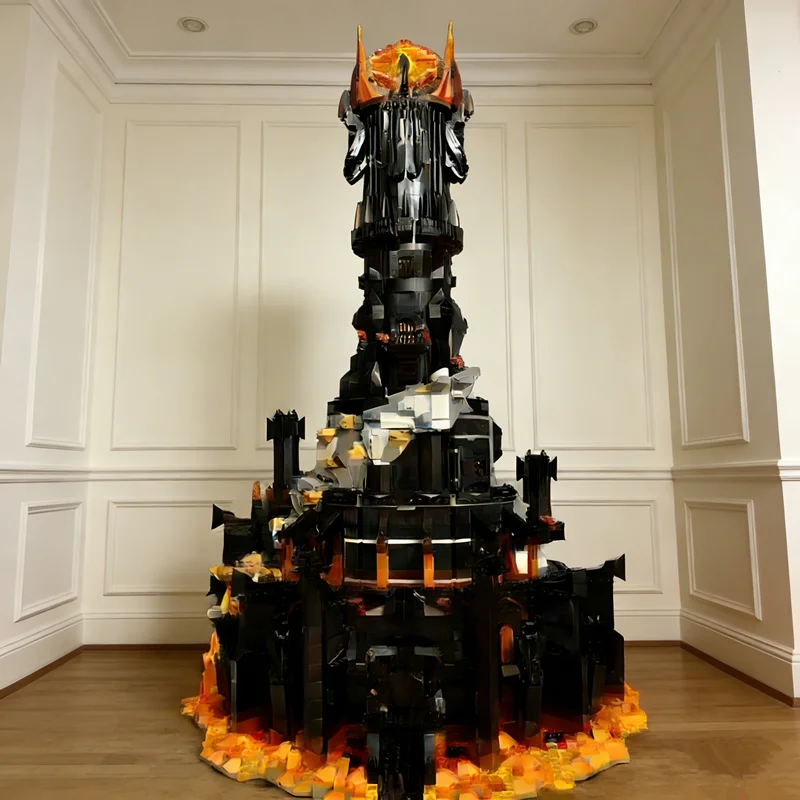 

2026 Лидер продаж, 5471 шт., новинка 10333, черная башня, темная модель, строительные блоки, комплект кирпичей MOC, игрушка для мальчиков и взрослых, подарки на день рождения, Рождество