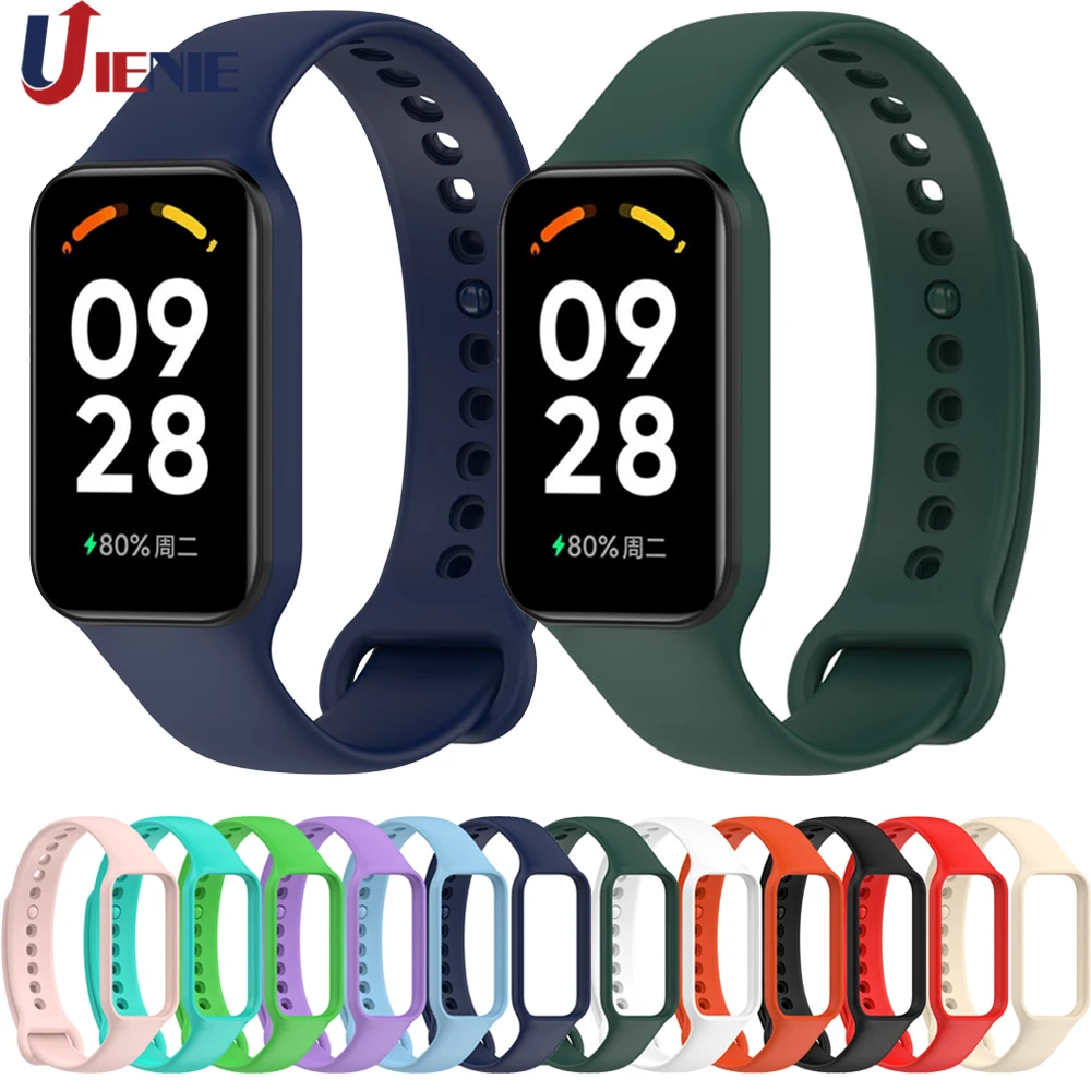 For Redmi Band 2/Xiaomi Band 8 Active Strap& Protective Case Silicone Sport Watchband Bracelet for Redmi Band2 Watch Band correa