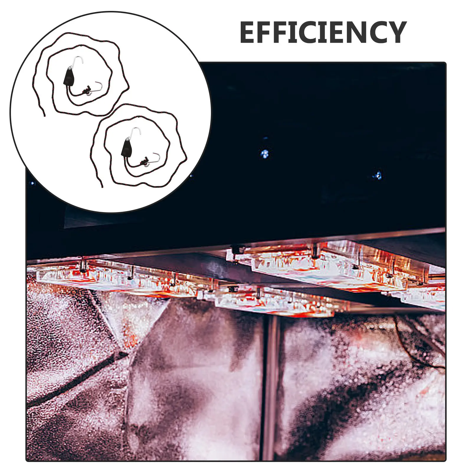 

Комплект из 2 крюков-держателей с веревкой для палаточного фонаря, регулируемая высота, прочный S-образный крюк для установки в помещении