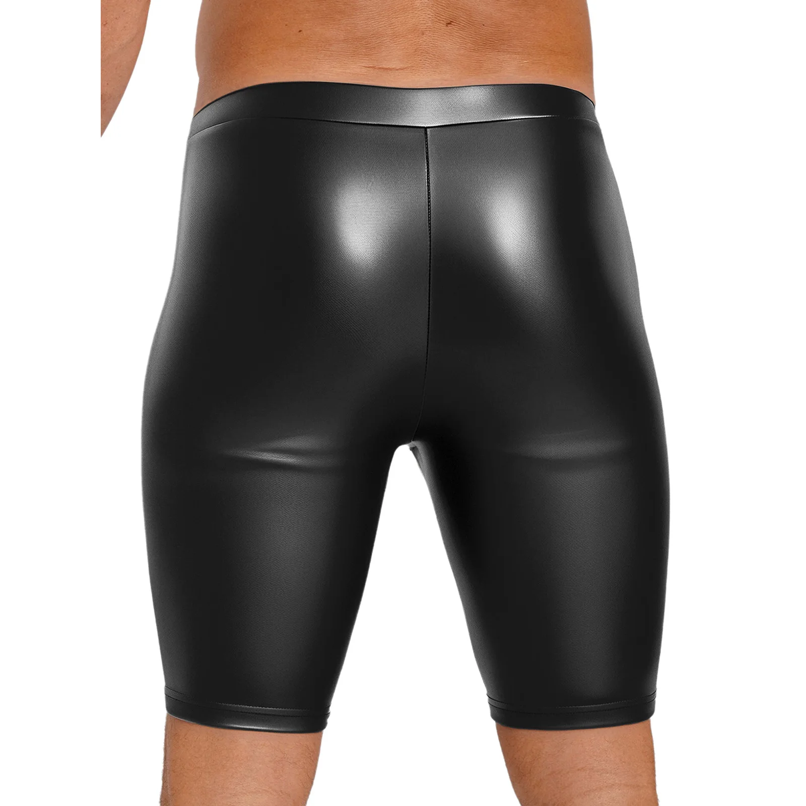 رجل فو الجلود سراويل بوكسر نادي حفلة ديسكو حفلة كلوبوير المصارعة السراويل الساخن ضيق السراويل مع حزام مطاط السراويل الساخنة