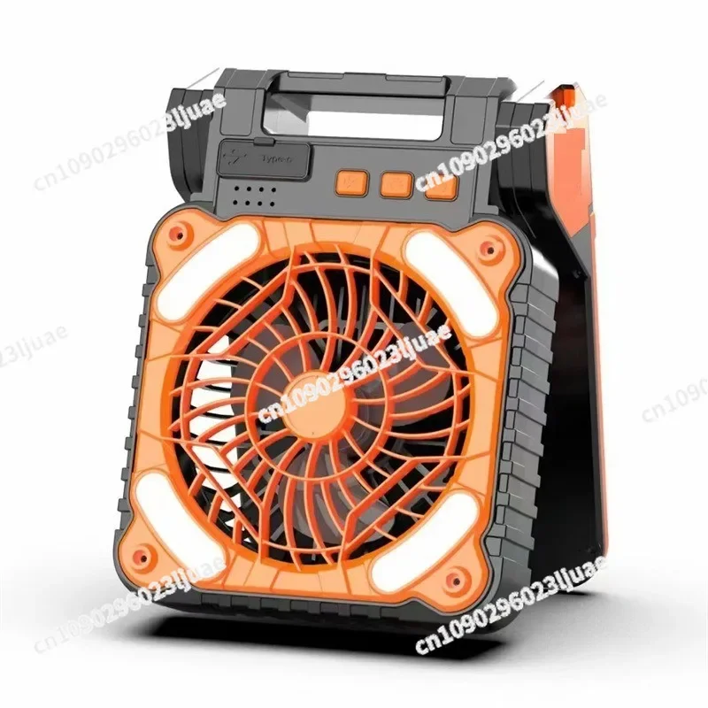 Outdoor Solar Fan Light Portable Camping Fishing USB Dual-purpose Charging Fan Energy Saving Cool Summer