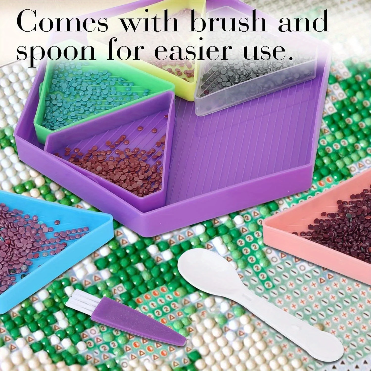 9PCS New Diamond Painting Tray - Embroidery Kit Starter 评论和价格