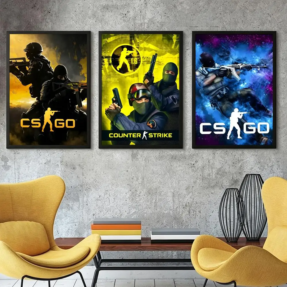 game Counter Strike Poster HD Poster Retro Industrial Style for Living Room Bar Corridor and Gift Giving