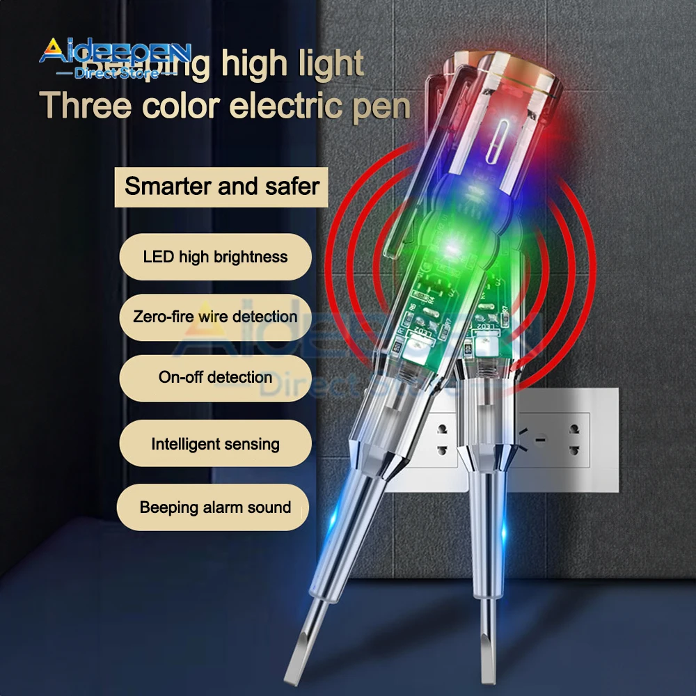 Intelligent Voltage Tester Pen Non-contact Induction Digital Power Detector Pencil Electric Screwdriver Probe Circuit Indicator