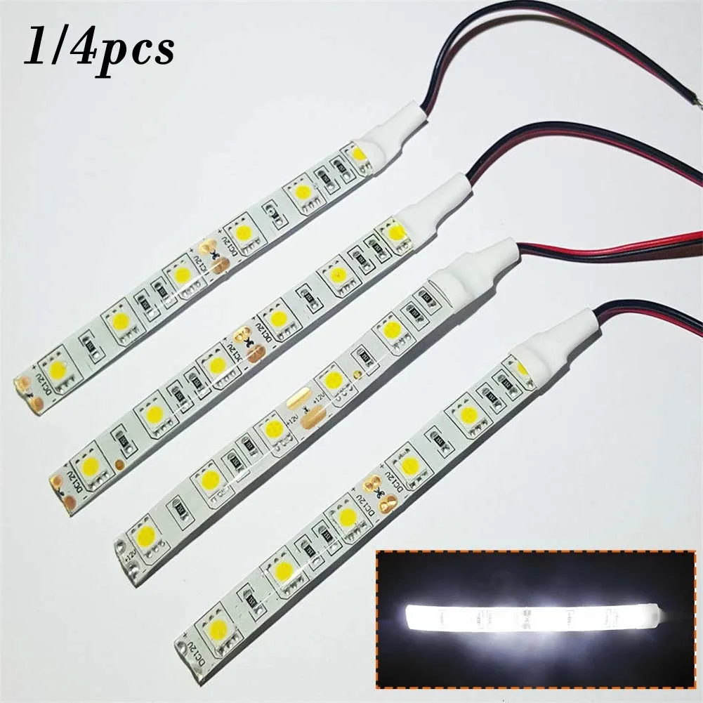 5050 LED Strip Light 12V Car Caravan Motorbike Cool White 6000K 10 Cm Bright Double Panel Kitchen Lights Furniture Shelves Lamp