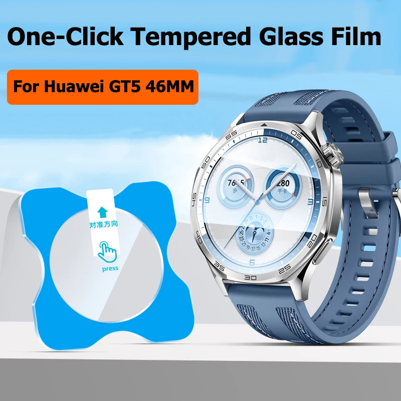 1-5 Stück Panzerglas für Huawei Watch GT4/5/6/7/GT6Pro 46mm 41mm Schnellmontage Displayschutz für Huawei GT5Pro 46/42mm – Detail 11