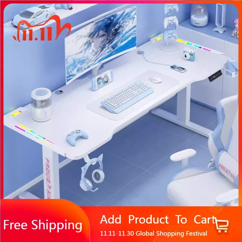 

Office Gaming Computer Desks Wall Table Notebook Ergonomic Keyboard Table Mouse Pad Monitor Stand Escritorios Unique Furniture