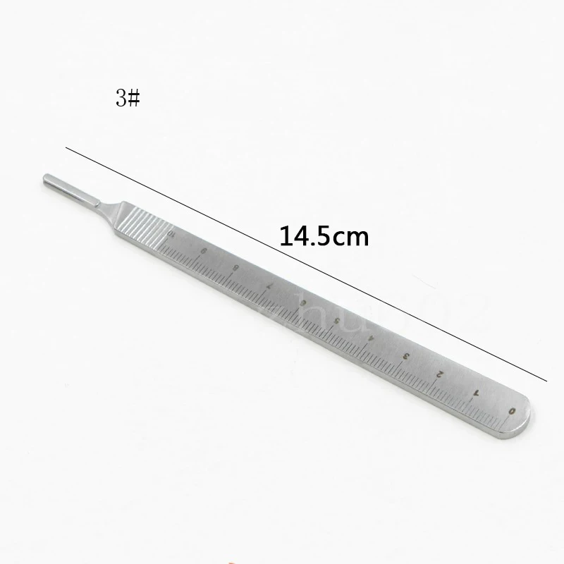 Manche de couteau chirurgical en acier inoxydable pour personnes âgées, alliage médical, taille 3/4, double lame de coupe légière, couteau d'art, film pour téléphone portable