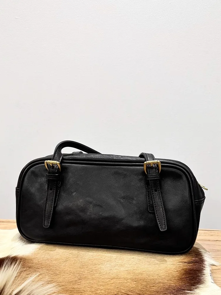 Simple fashion high-quality genuine leather ladies shoulder bag outdoor shopping shoulder bag luxury cow leather women's handbag