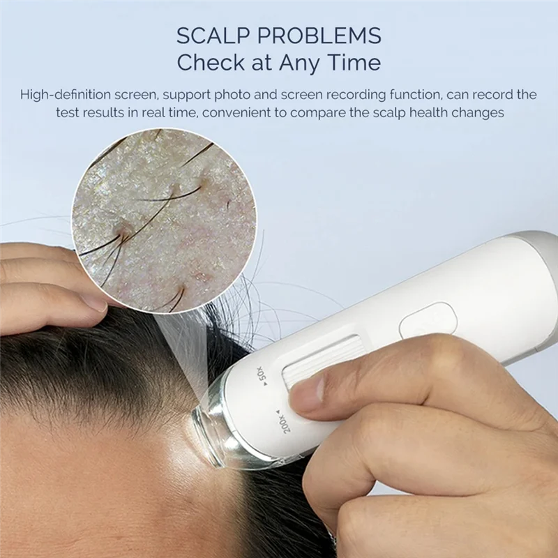 ABWM-électeur testeur de peau analyseur de peau loupe de pores Wifi Visible 50X-200X Mini détecteur de follicule de cheveux cuir chevelu éjecteur de cheveux
