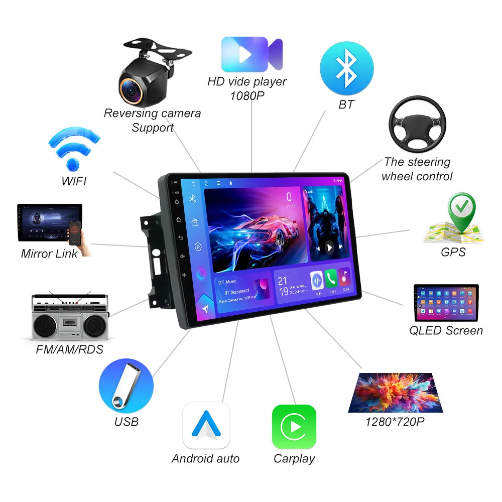 Android 16 For Jeep Wrangler 3 Jk 2007-2018 Car Radio Head Unit Wireless Carplay Auto Gps Multimedia Navigation Screen 5g Wifi view 4