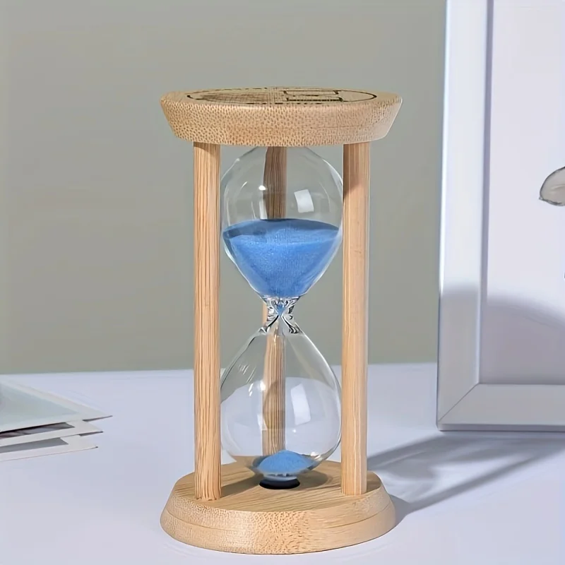 3-Minute Wooden Timer | Manual Sand Timer with Natural Wood Design for Focus Training, Study, Cooking & Swimming Pool Use