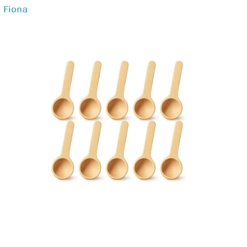 ✔Set of 10 Mini Wooden Spoons,Small Natural Wood Measuring Scoops for Coffee, Tea, Spices & Crafts