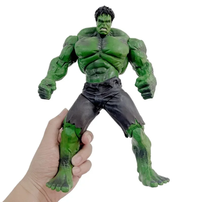 26cm Movie Superhero Green giant Hulk Action Figures toy Movable joints PVC Green man statue Collection model kids gift