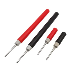 2Pcs Insulated Test Meter Spring Electrical Test Probe Tip Connector For Multimeter Test Leads Pin