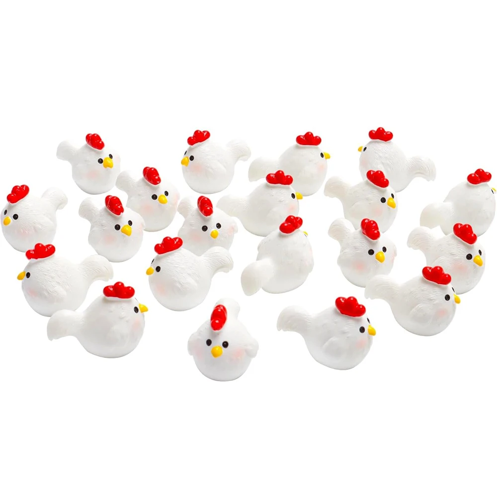 2/4pcs Mini Resin Chick Figurines, Farm Animal Miniature Fairy Garden Micro Landscape Ornament, DIY Craft Decoration